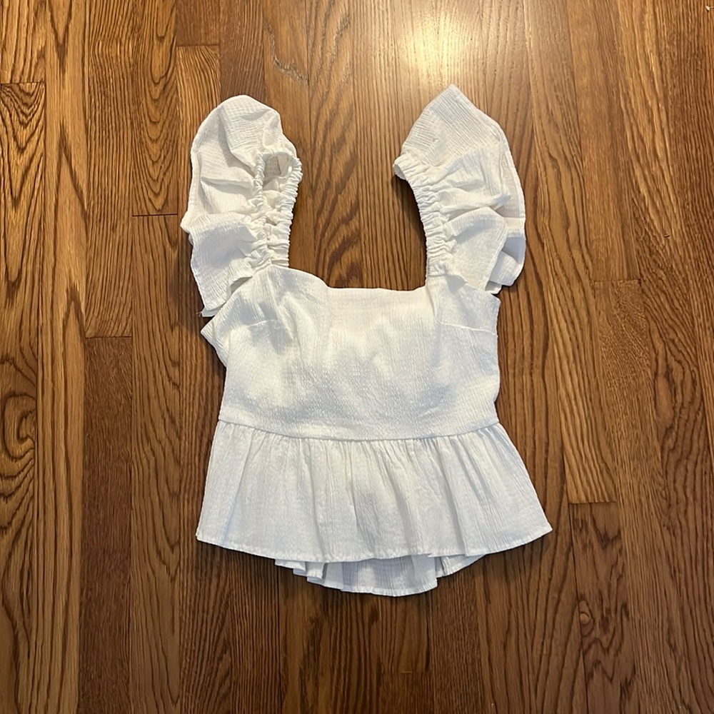 Francesca’s open back tank top - white - size L
